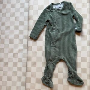 Coccoli Green Ribbed Footie